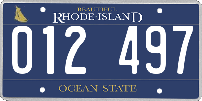 RI license plate 012497