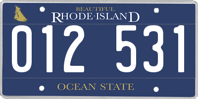 RI license plate 012531