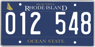 RI license plate 012548