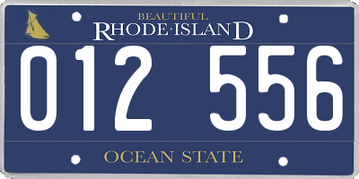 RI license plate 012556