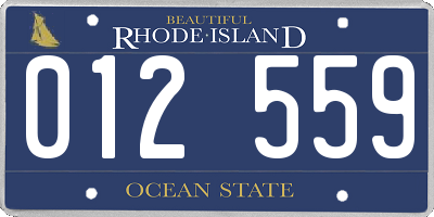 RI license plate 012559