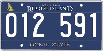 RI license plate 012591