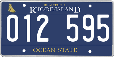 RI license plate 012595