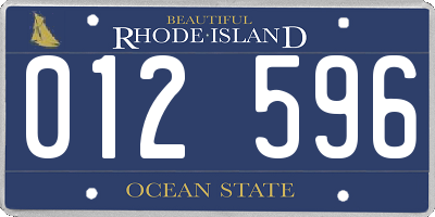 RI license plate 012596