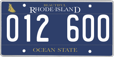 RI license plate 012600
