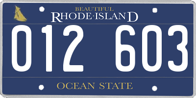 RI license plate 012603