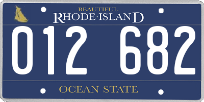 RI license plate 012682