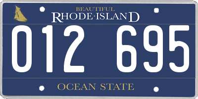 RI license plate 012695