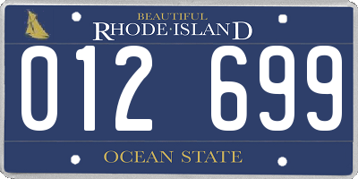 RI license plate 012699