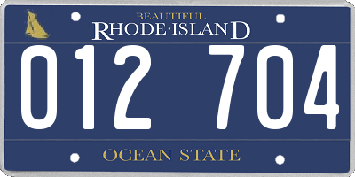 RI license plate 012704