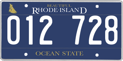 RI license plate 012728