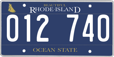RI license plate 012740