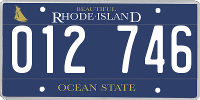 RI license plate 012746