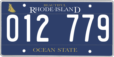 RI license plate 012779