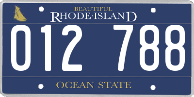 RI license plate 012788