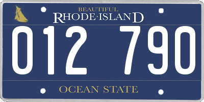 RI license plate 012790