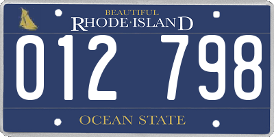 RI license plate 012798