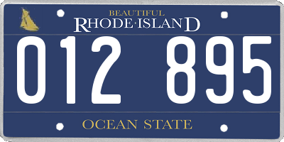 RI license plate 012895