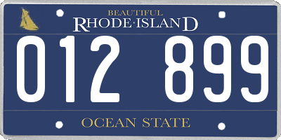 RI license plate 012899