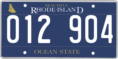 RI license plate 012904