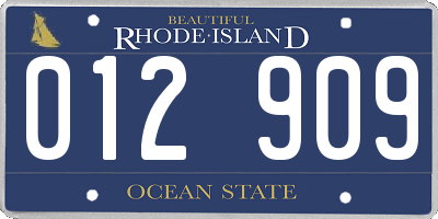 RI license plate 012909