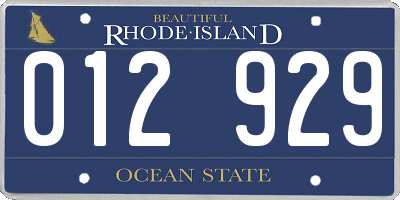 RI license plate 012929