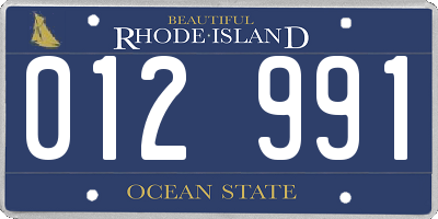 RI license plate 012991