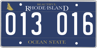 RI license plate 013016