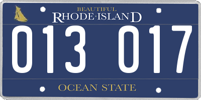 RI license plate 013017