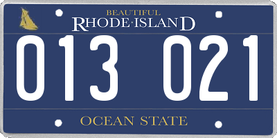 RI license plate 013021