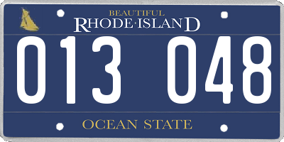 RI license plate 013048