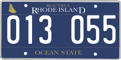 RI license plate 013055