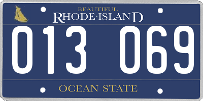 RI license plate 013069