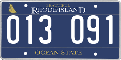 RI license plate 013091