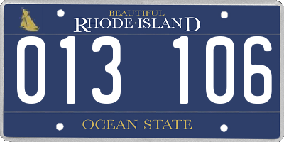 RI license plate 013106