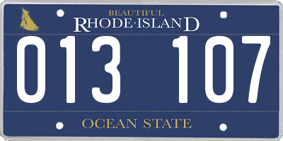 RI license plate 013107