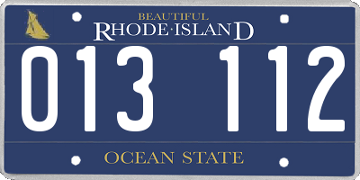 RI license plate 013112