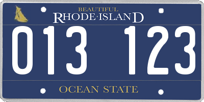 RI license plate 013123
