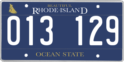 RI license plate 013129