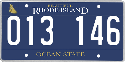 RI license plate 013146