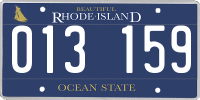 RI license plate 013159