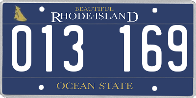 RI license plate 013169