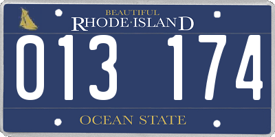 RI license plate 013174