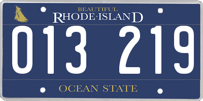 RI license plate 013219