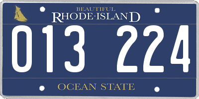 RI license plate 013224