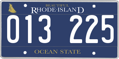 RI license plate 013225