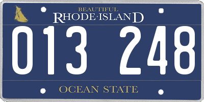 RI license plate 013248