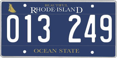 RI license plate 013249