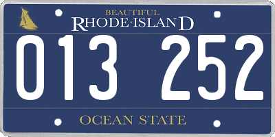 RI license plate 013252