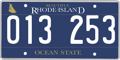 RI license plate 013253